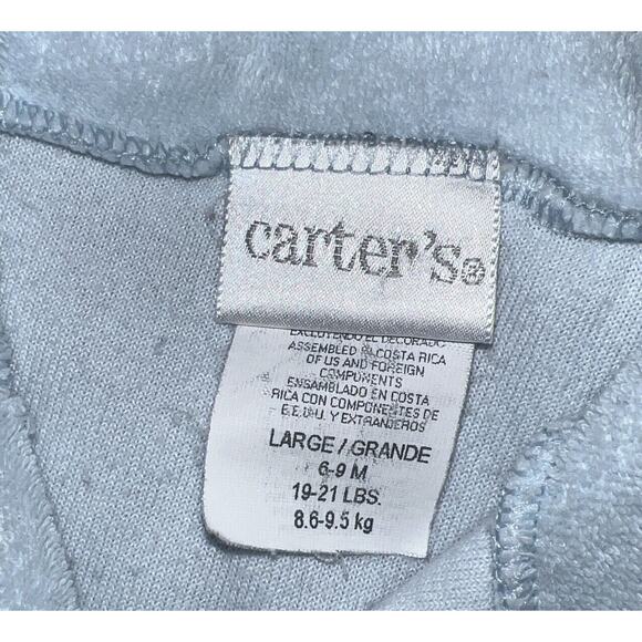 Carter's Vintage Blue Puppy Baby 6-9 M 1pc Sleeper Outfit Terry Embroidered Boy - Picture 4 of 7